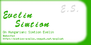 evelin simtion business card